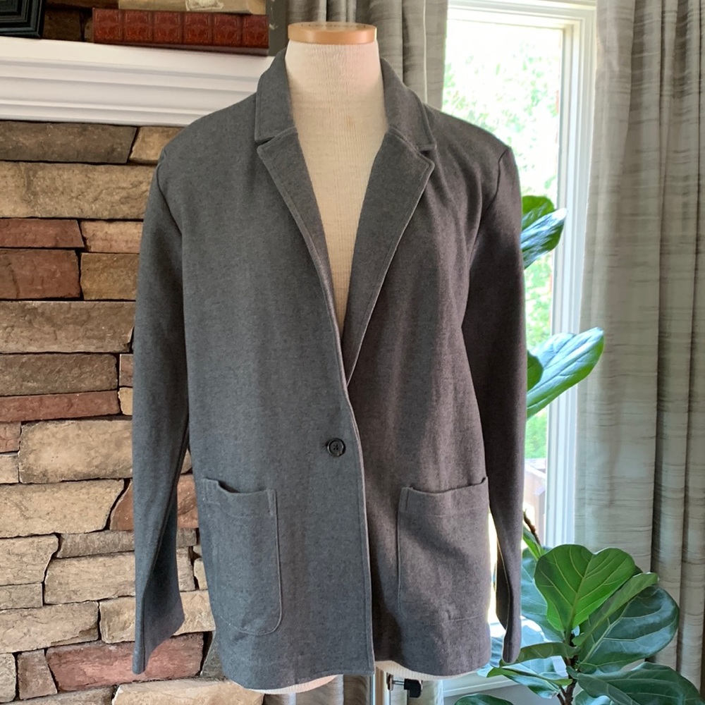J. Crew Gray Thick Knit Blazer